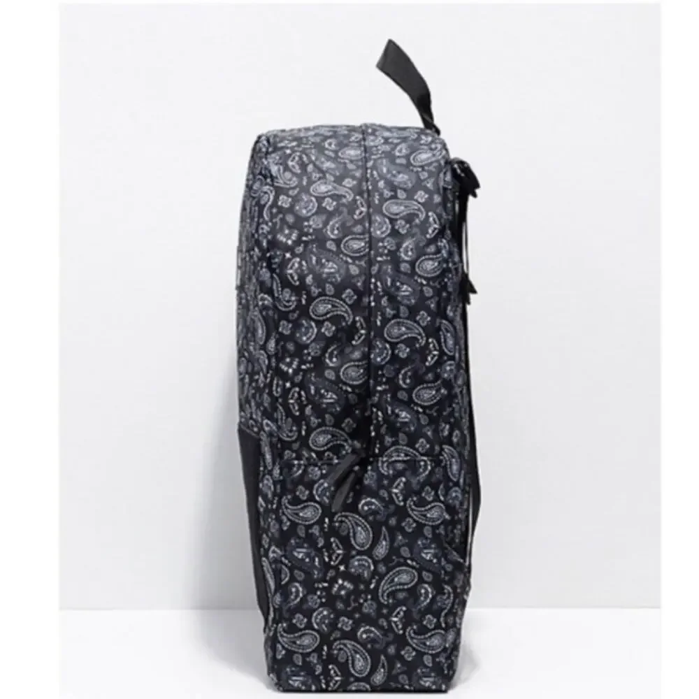 NWT Zumiez Acembly Build Your Own Black & White Paisley Print Backpack